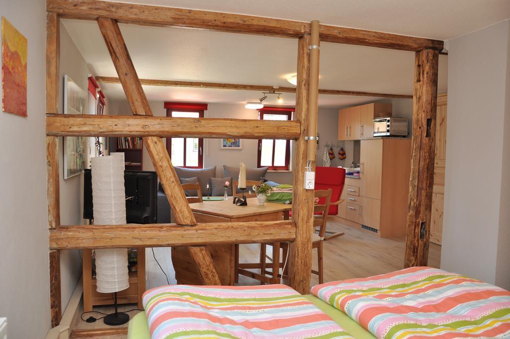 Appartement Café Landart im Thüringer Finistère à Plaue  Chambre photo