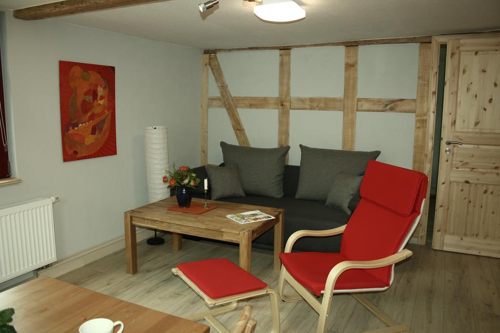 Appartement Café Landart im Thüringer Finistère à Plaue  Chambre photo